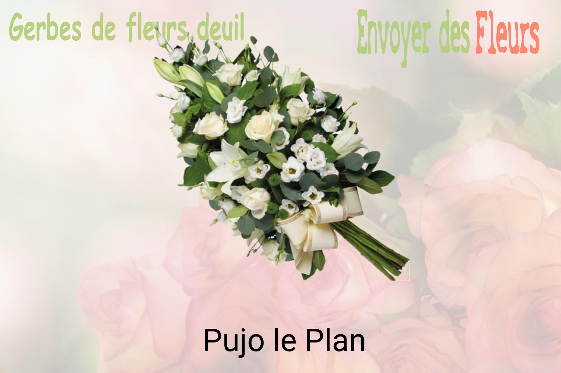 Gerbe de fleurs de deuil livrée à Pujo-le-Plan